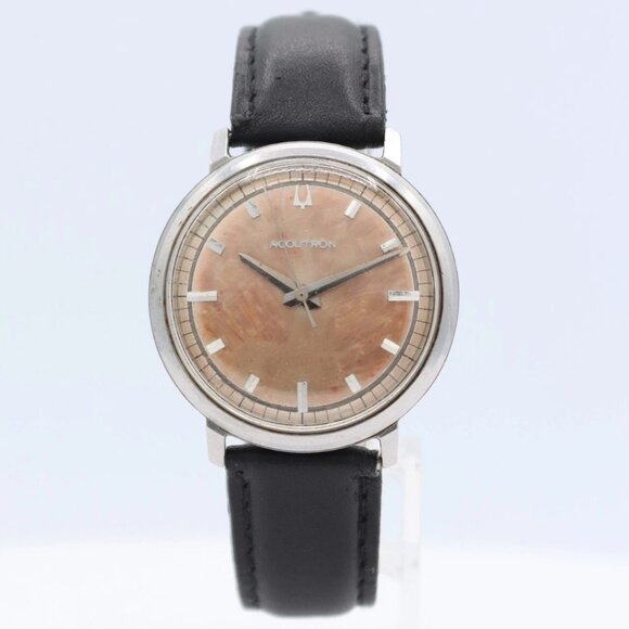 Vintage 35mm 1964 Accutron Tropical Men's Tuning Fork Wristwatch 214 Swiss - Picture 1 of 4